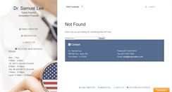 Desktop Screenshot of drsamuellee.com